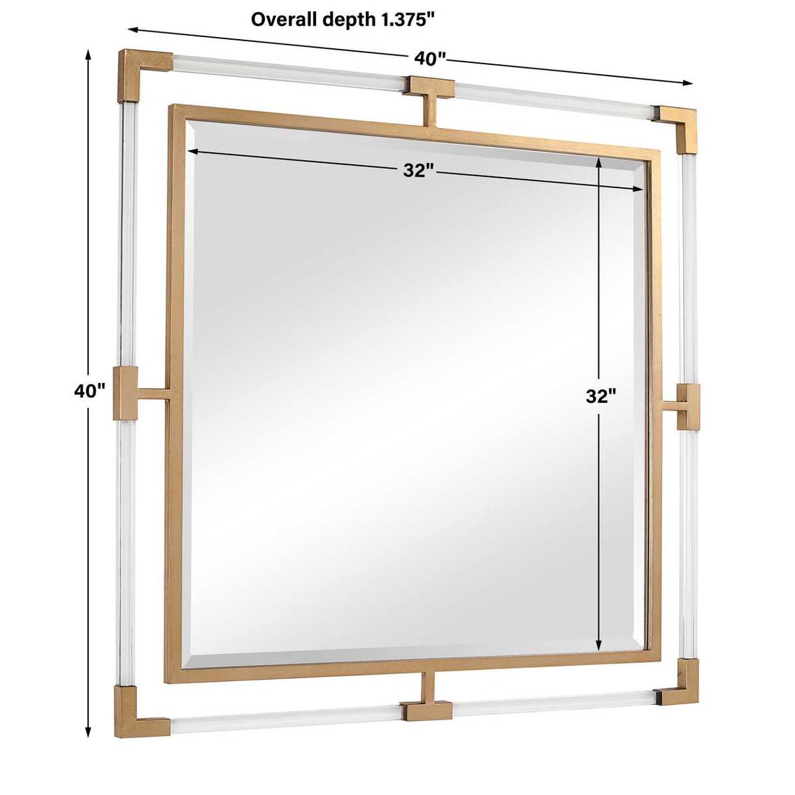 Uttermost Balkan Golden Square Mirror