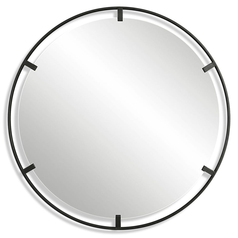 Uttermost Cashel Round Iron Mirror