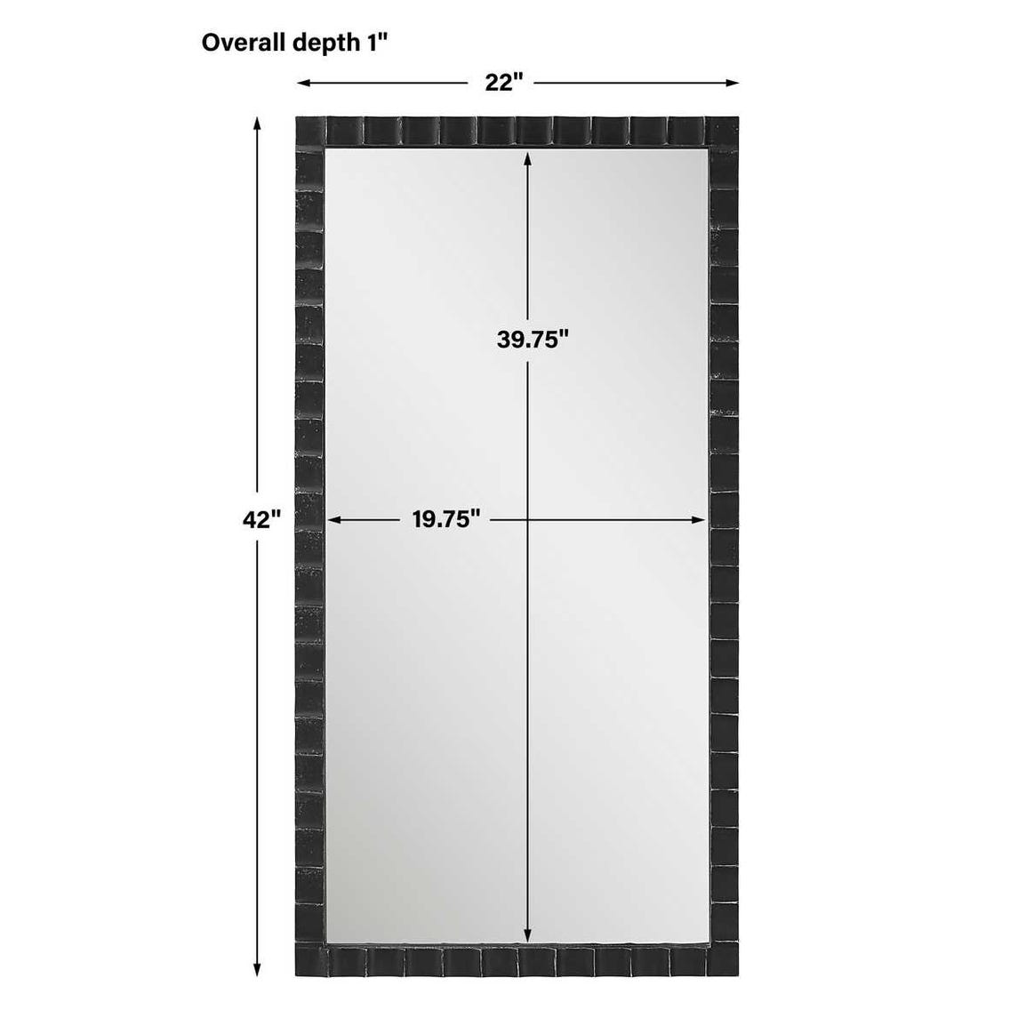 Uttermost Dandridge Black Industrial Mirror