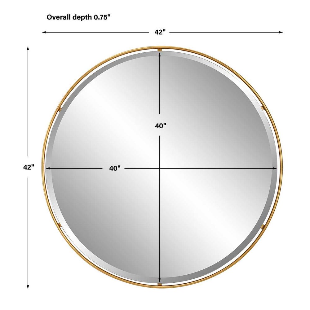 Uttermost Canillo Gold Round Mirror