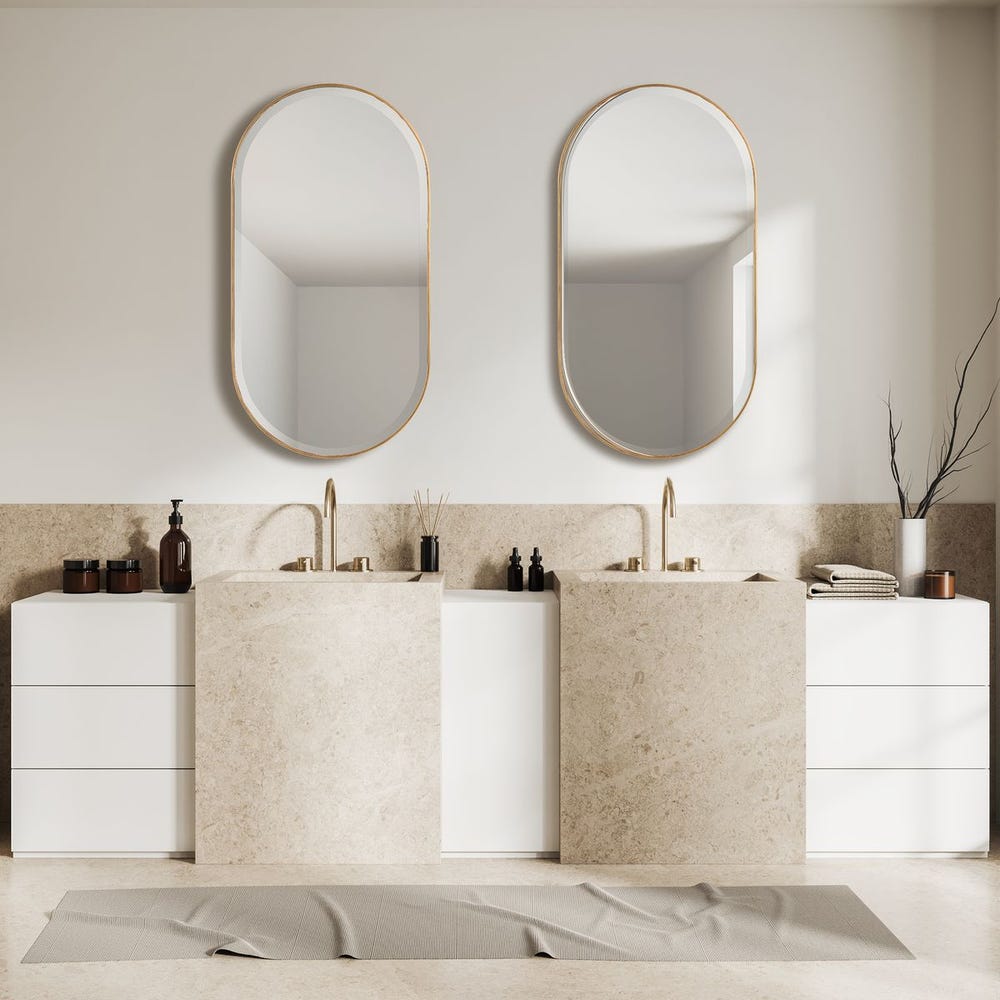 Uttermost Lago Oval Gold Mirror