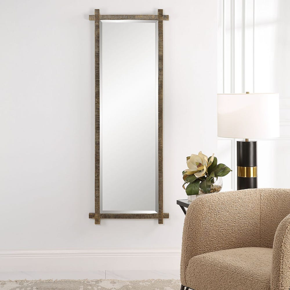 Uttermost Abanu Ribbed Gold Mirror