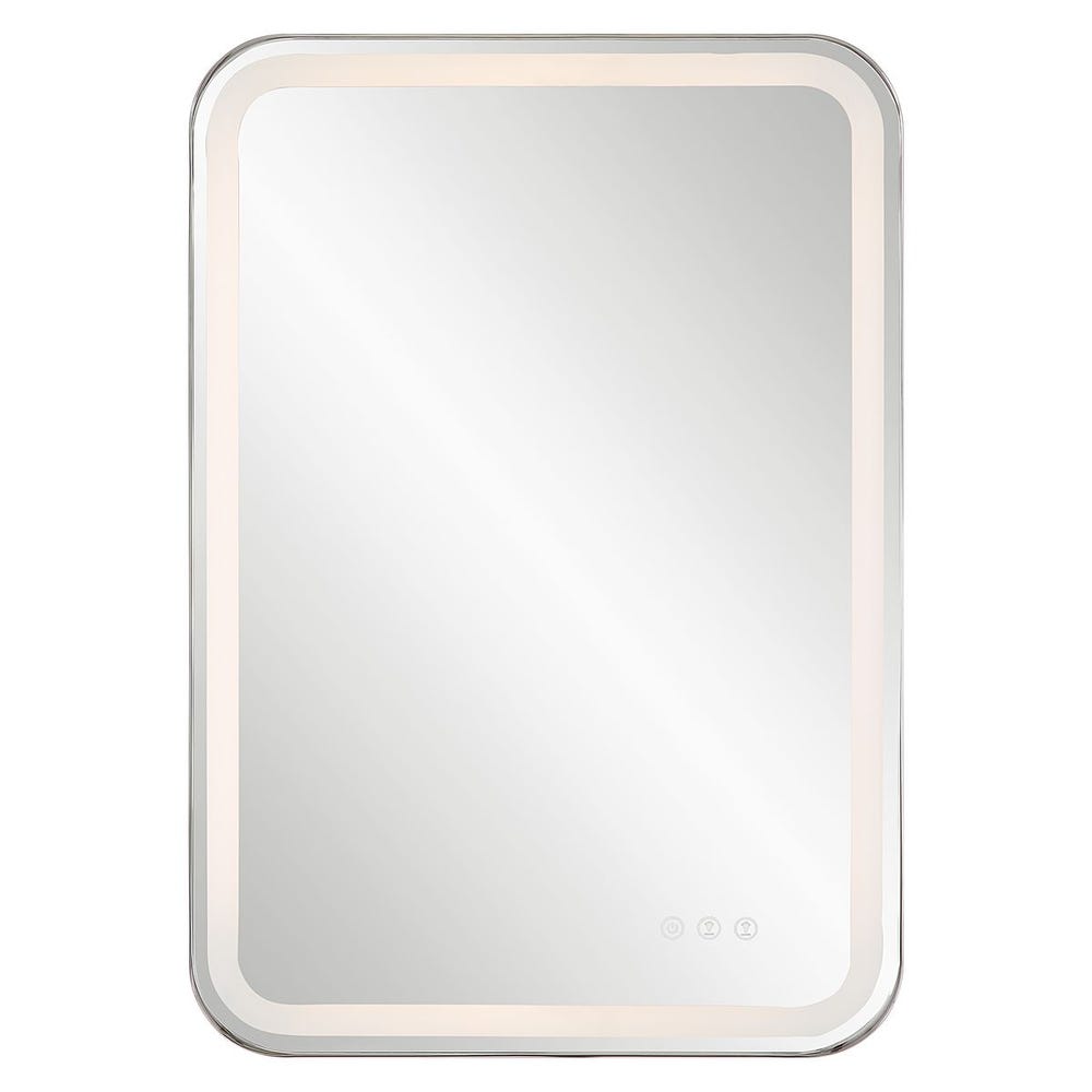 Uttermost Crofton Lighted Nickel Vanity Mirror