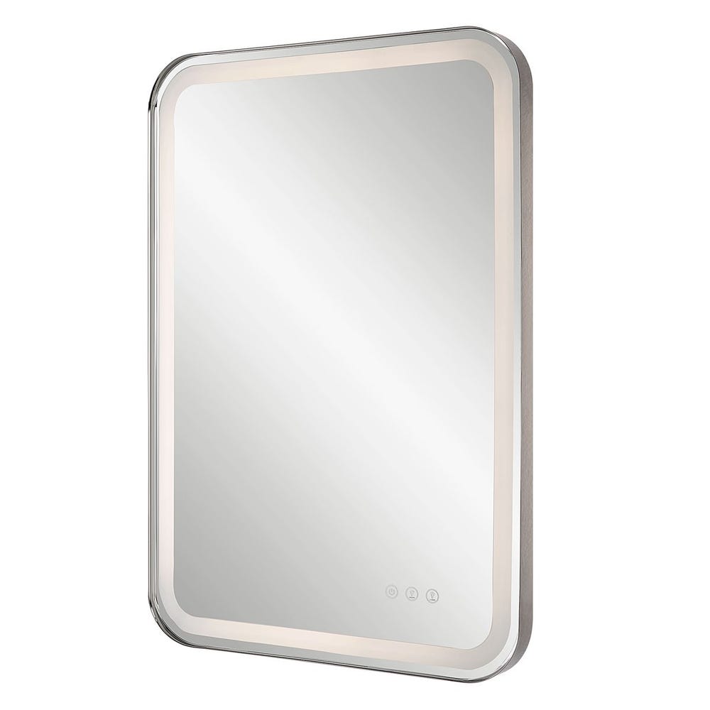Uttermost Crofton Lighted Nickel Vanity Mirror