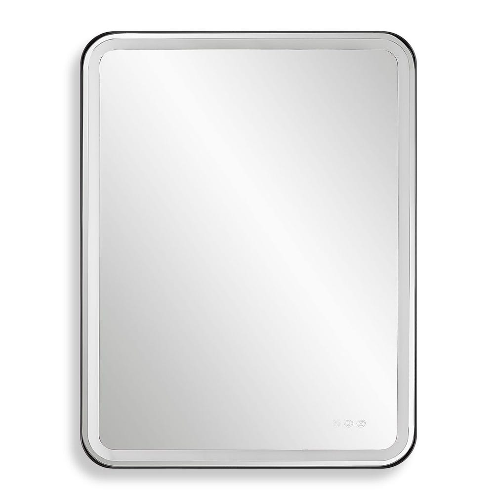 Uttermost Crofton Lighted Black Large Mirror