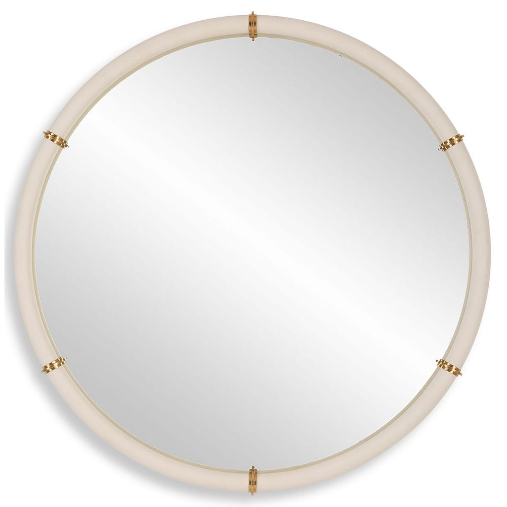 Uttermost Cyprus White Round Mirror