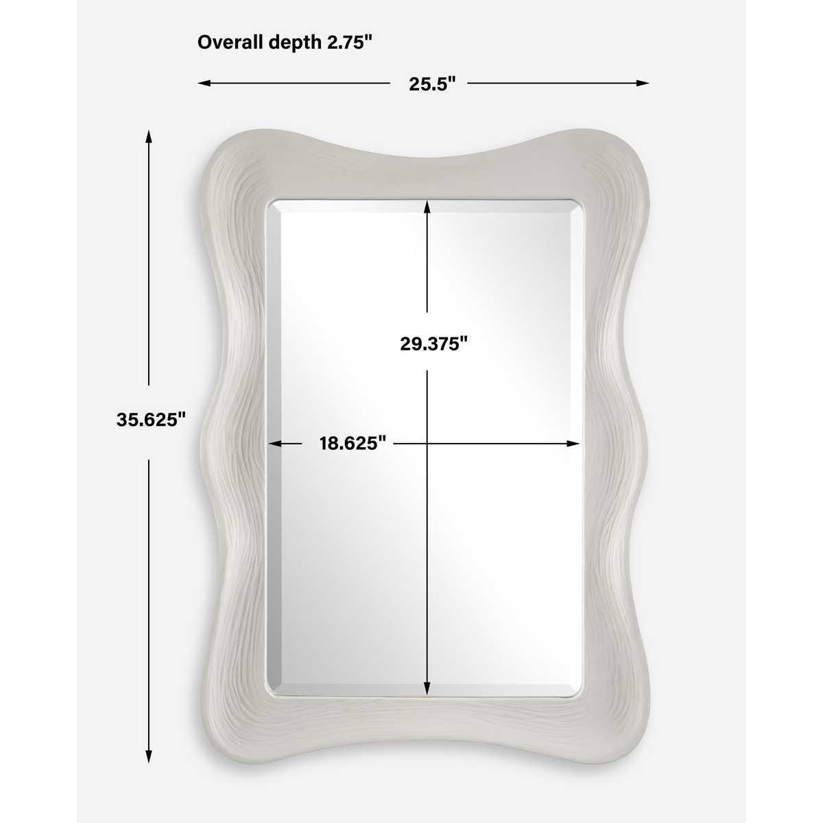 Uttermost Whitehaven Wavy Rectangle Mirror