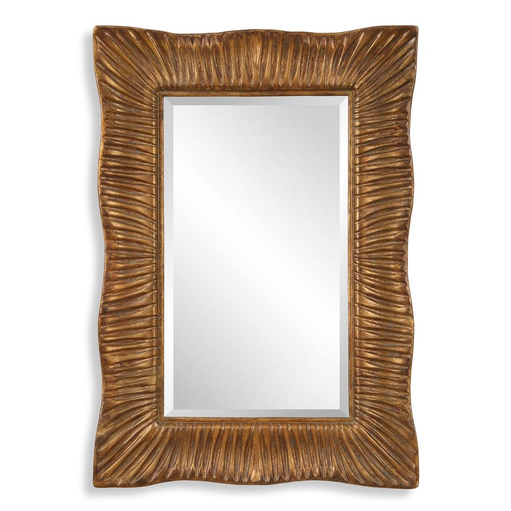 Uttermost Emerson Scalloped Antique Gold Mirror