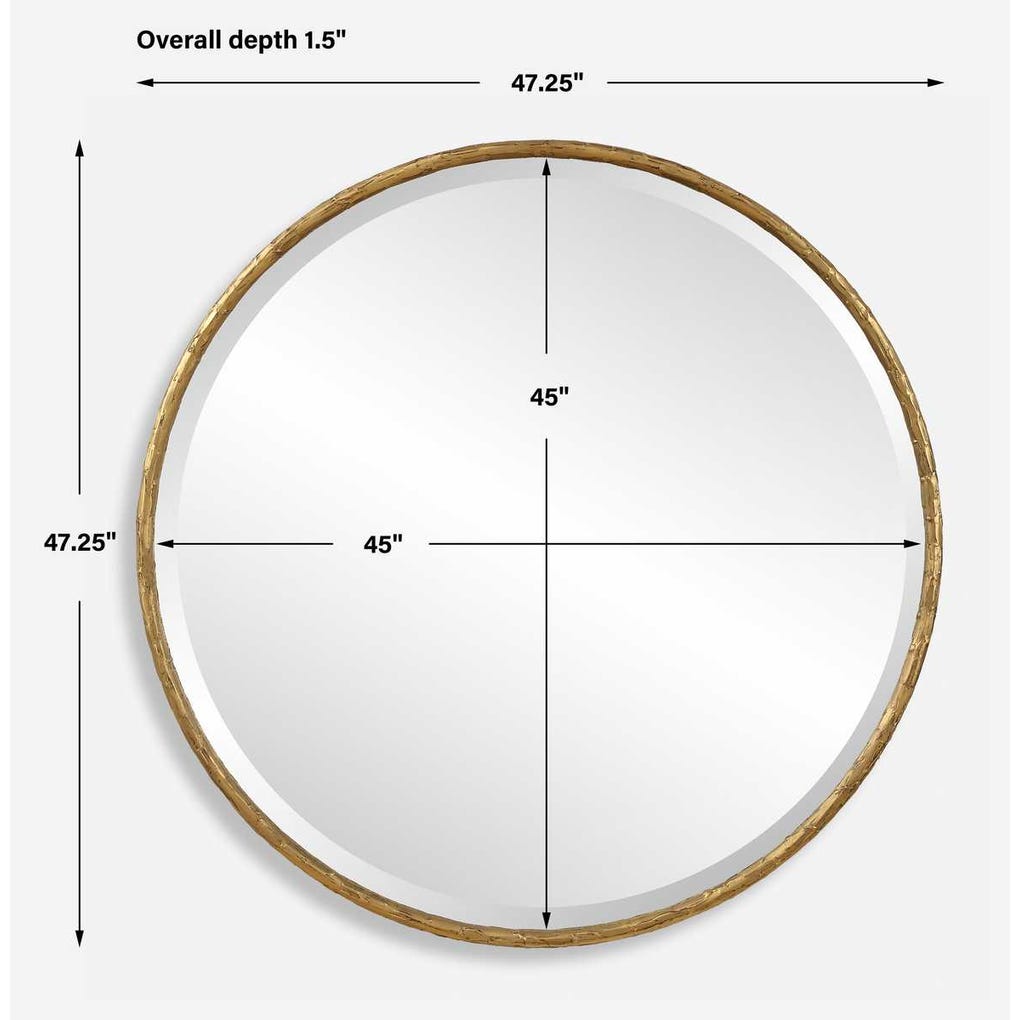 Uttermost Sutton Aged Gold Round Mirror