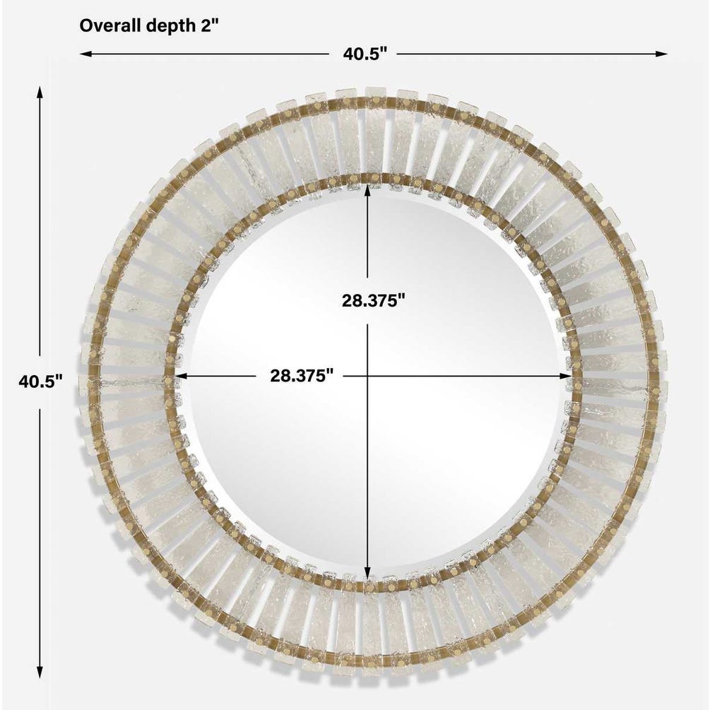 Uttermost Denali Textured Glass Round Mirror