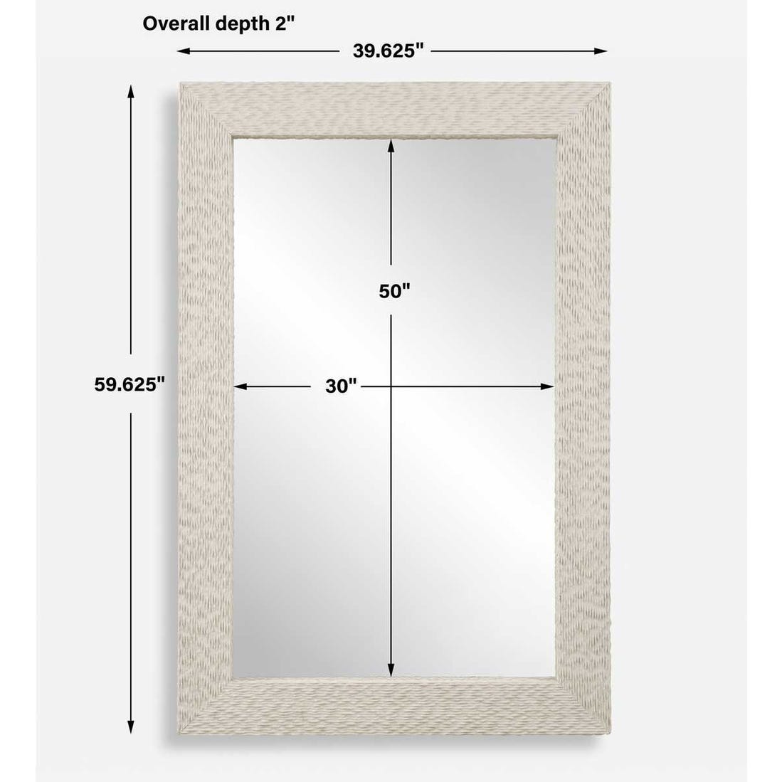 Uttermost Everett Ivory Stone Mirror