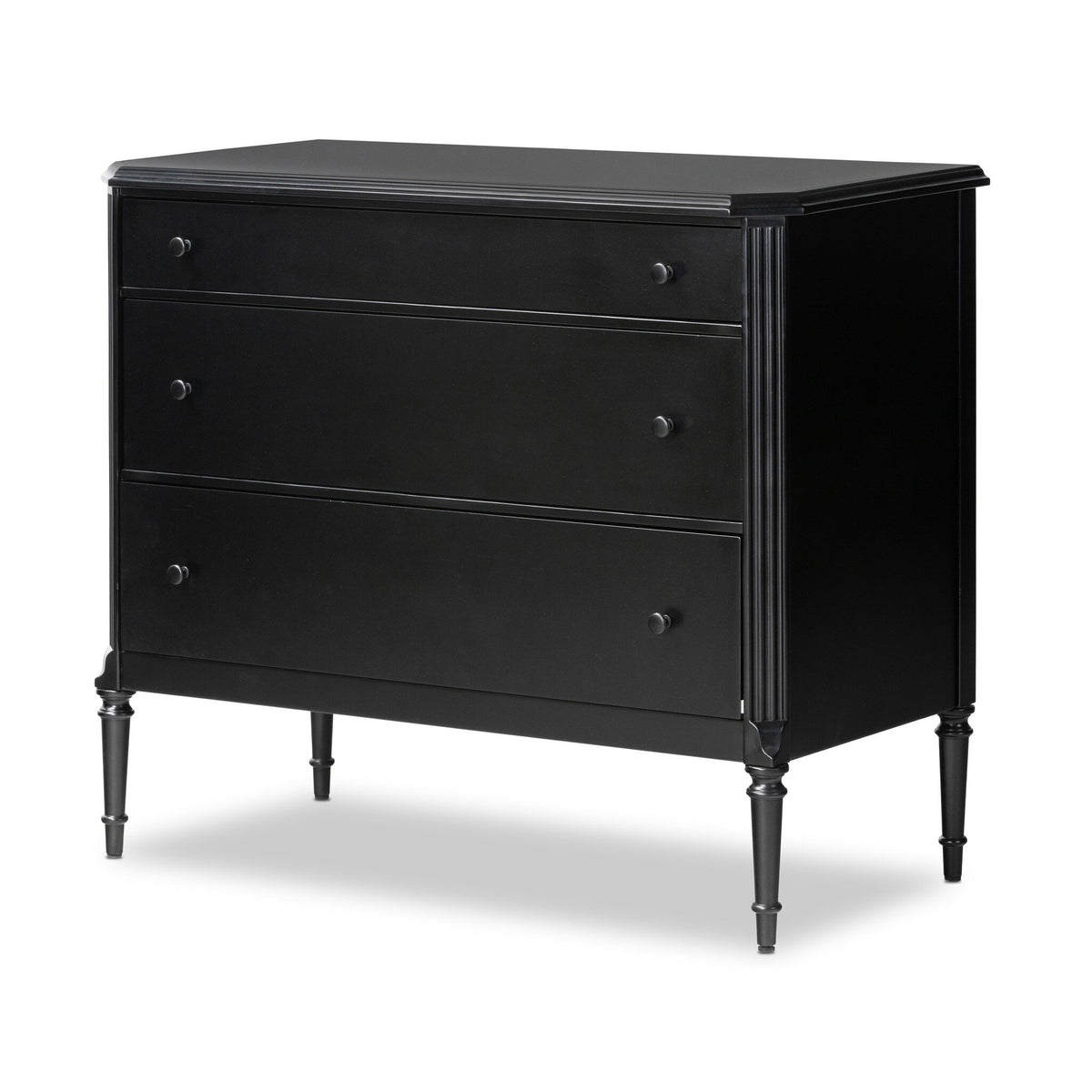 3 drawer metal dresser Rattan, Wood & Metal 3-Drawer Dresser Black