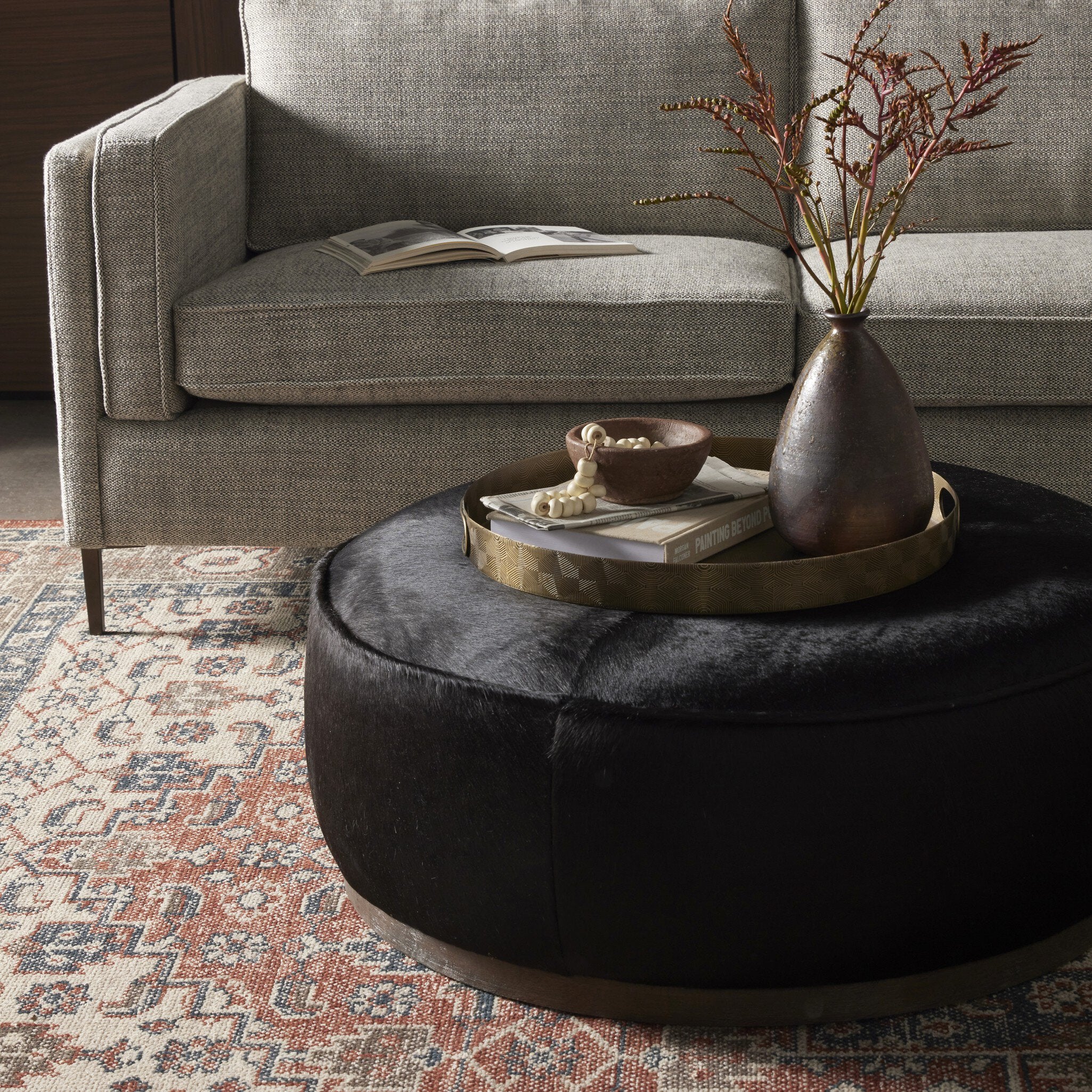 Sinclair Large Round Ottoman Ottomans & Stools Four Hands     Ottomans & Stools,https://www.oldbonesco.com,Mid Century Furniture, Furniture Sale, Old Bones Co, Mid Century Sale, Four Hands Furniture, Sale,Gus, Sale,Perigold Sinclair Large Round Ottoman Ottomans & Stools Sale, Perigold Sale Sinclair Large Round Ottoman,Sinclair Large Round Ottoman Lulu and Georgia,Burke Decor Sale Sinclair Large Round Ottoman, open box furniture,Open Box Sinclair Large Round Ottoman