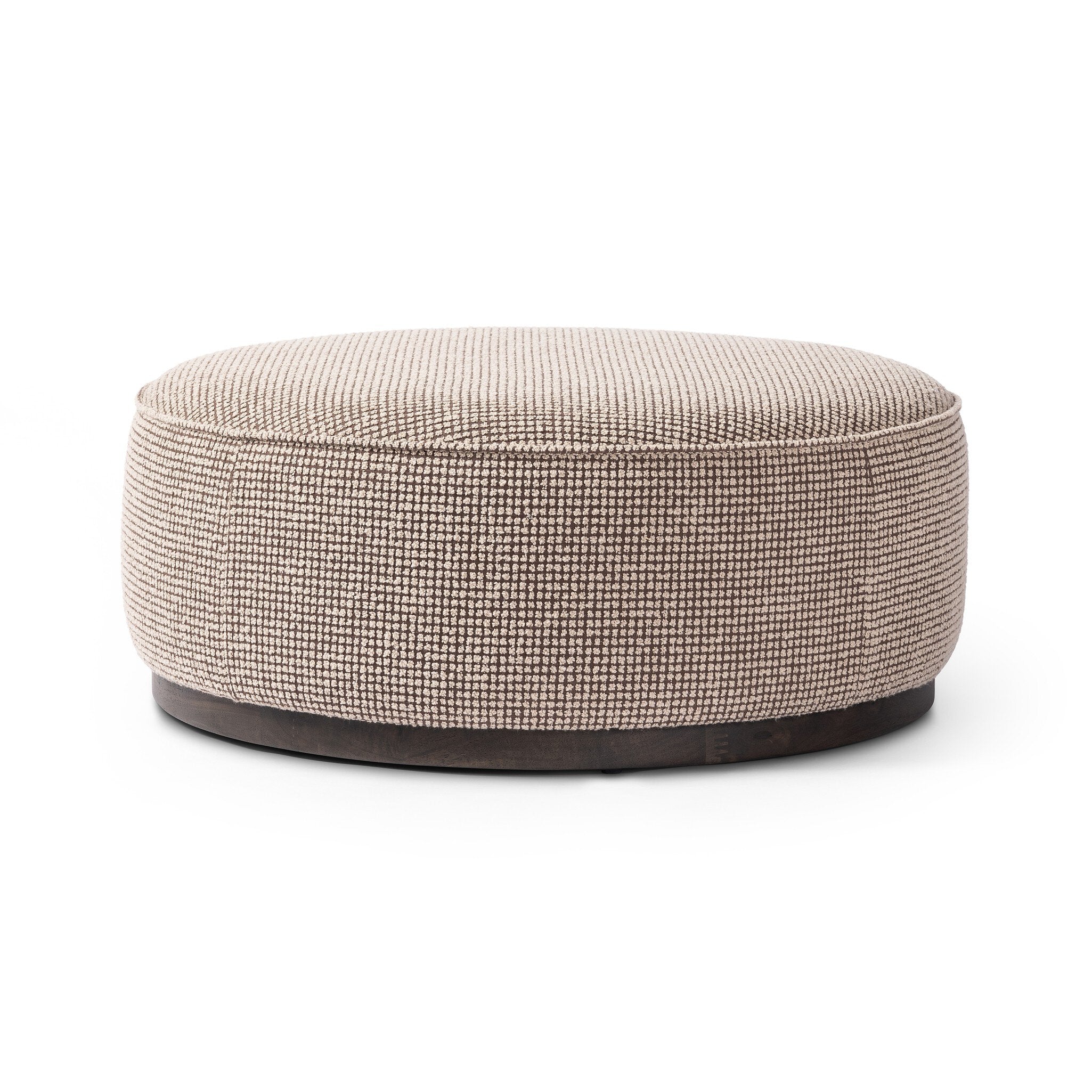 Sinclair Large Round Ottoman Ottomans & Stools Four Hands Barrow Taupe    Ottomans & Stools,https://www.oldbonesco.com,Mid Century Furniture, Furniture Sale, Old Bones Co, Mid Century Sale, Four Hands Furniture, Sale,Gus, Sale,Perigold Sinclair Large Round Ottoman Ottomans & Stools Sale, Perigold Sale Sinclair Large Round Ottoman,Sinclair Large Round Ottoman Lulu and Georgia,Burke Decor Sale Sinclair Large Round Ottoman, open box furniture,Open Box Sinclair Large Round Ottoman