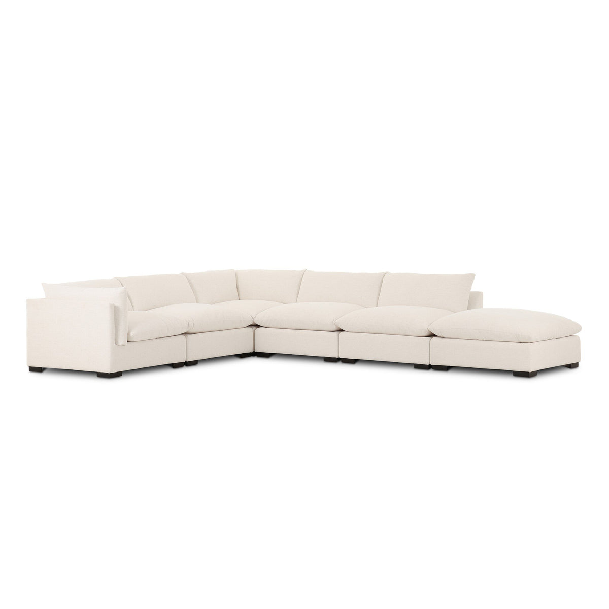 Westwood 5-Piece Sectional - Crypton Nomad Snow by Four Hands