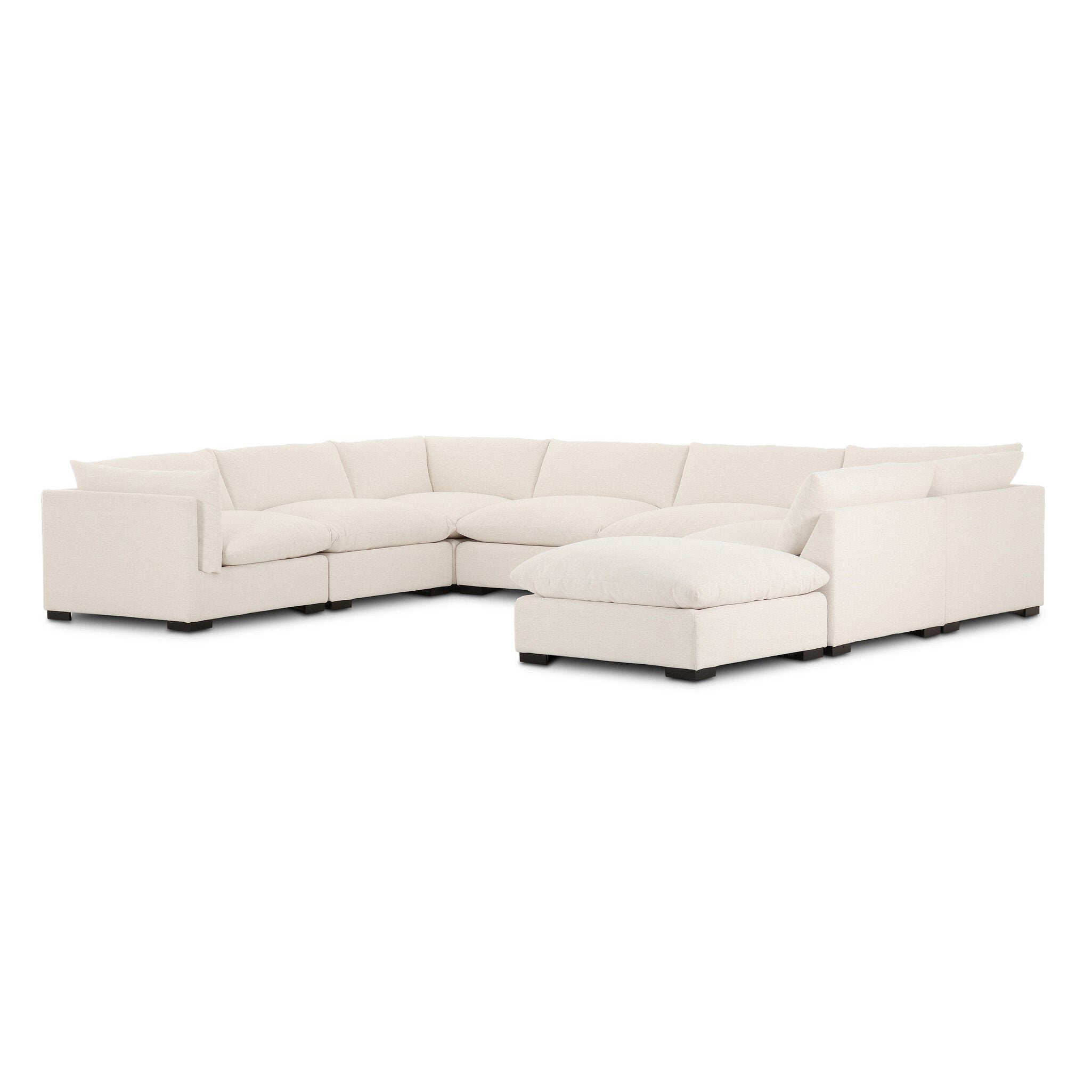 Westwood 7-Piece Sectional + Ottoman - Crypton Nomad Snow