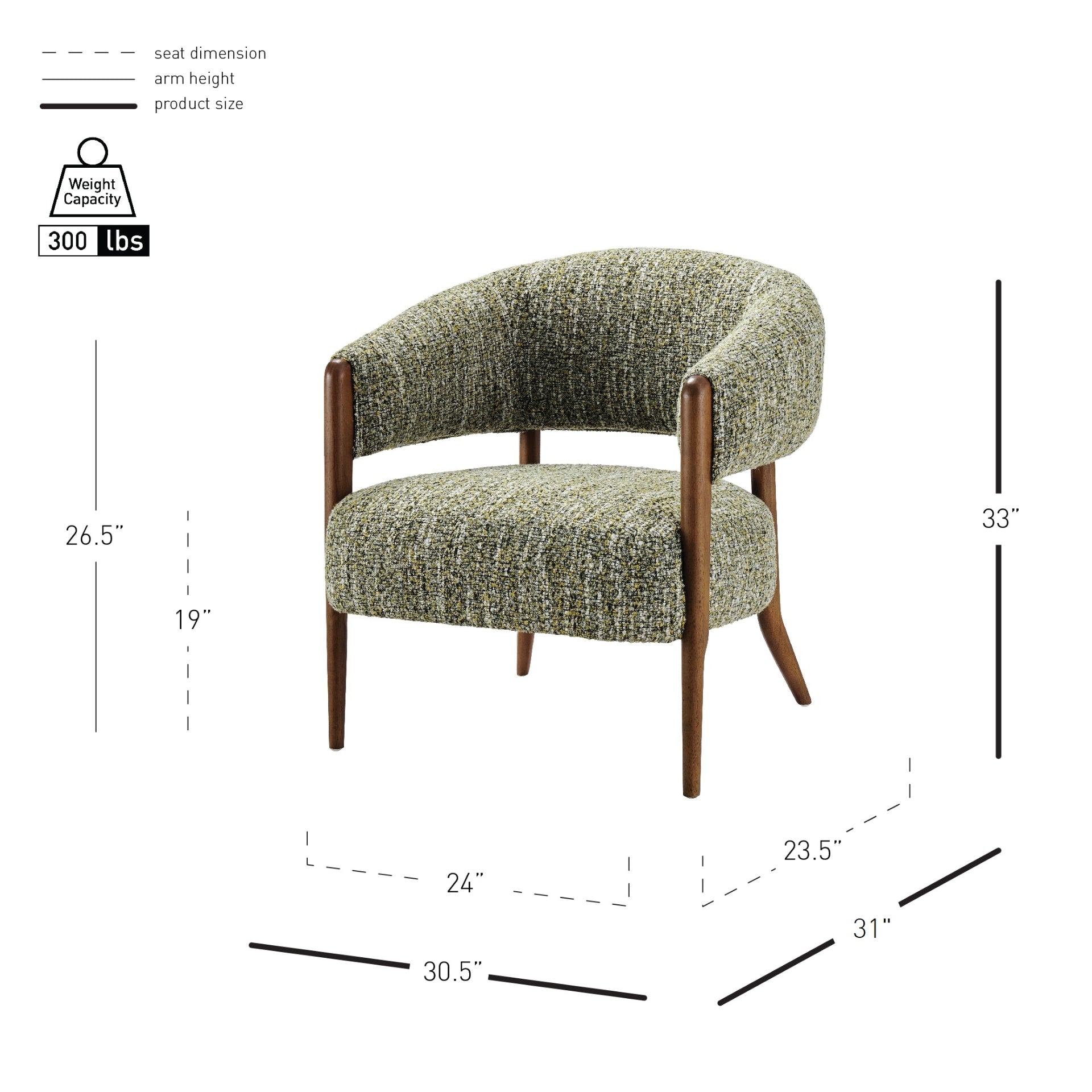 Mayla Boucle Accent Arm Chair