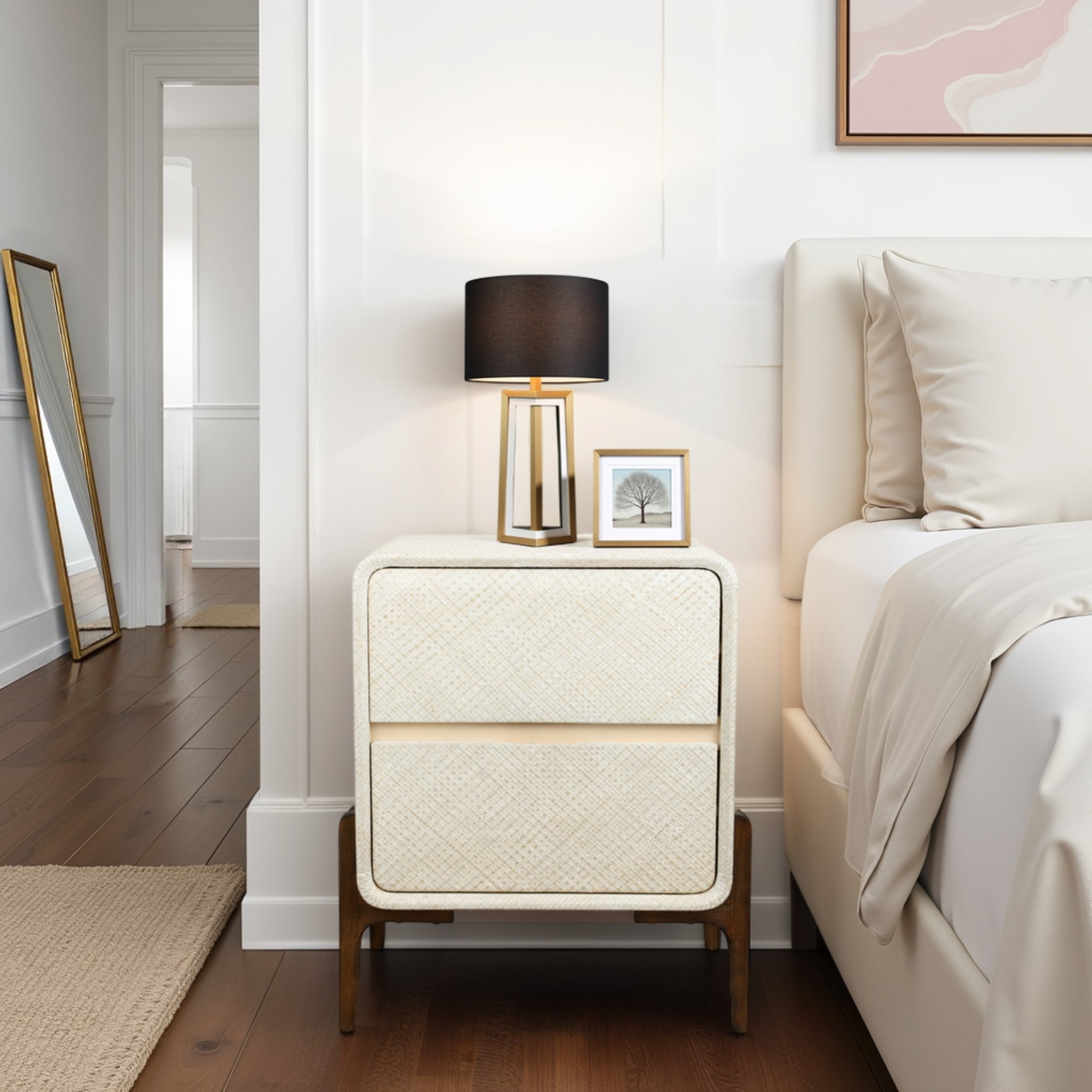 Lotie KD 2 Drawers Nightstand