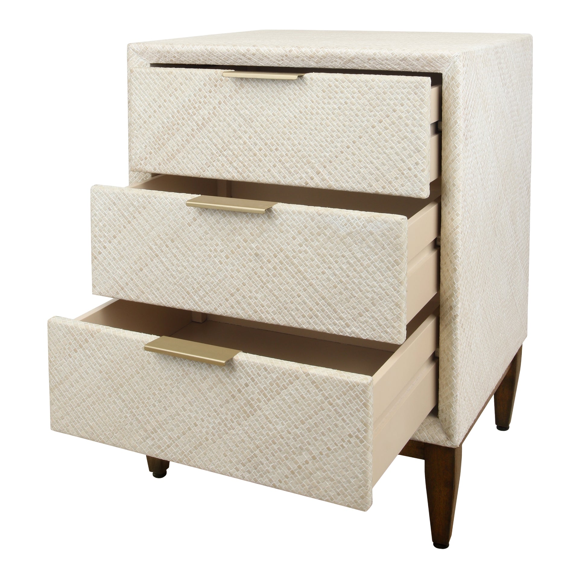Brinley KD 3 Drawers Nightstand