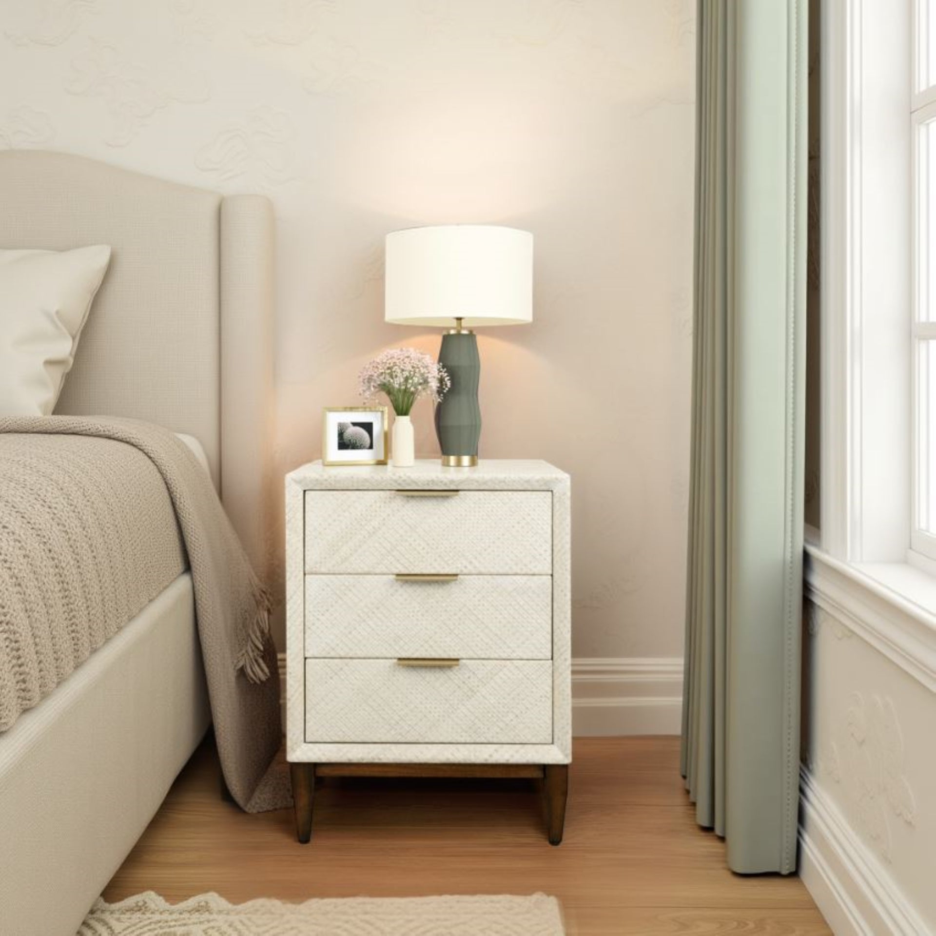 Brinley KD 3 Drawers Nightstand