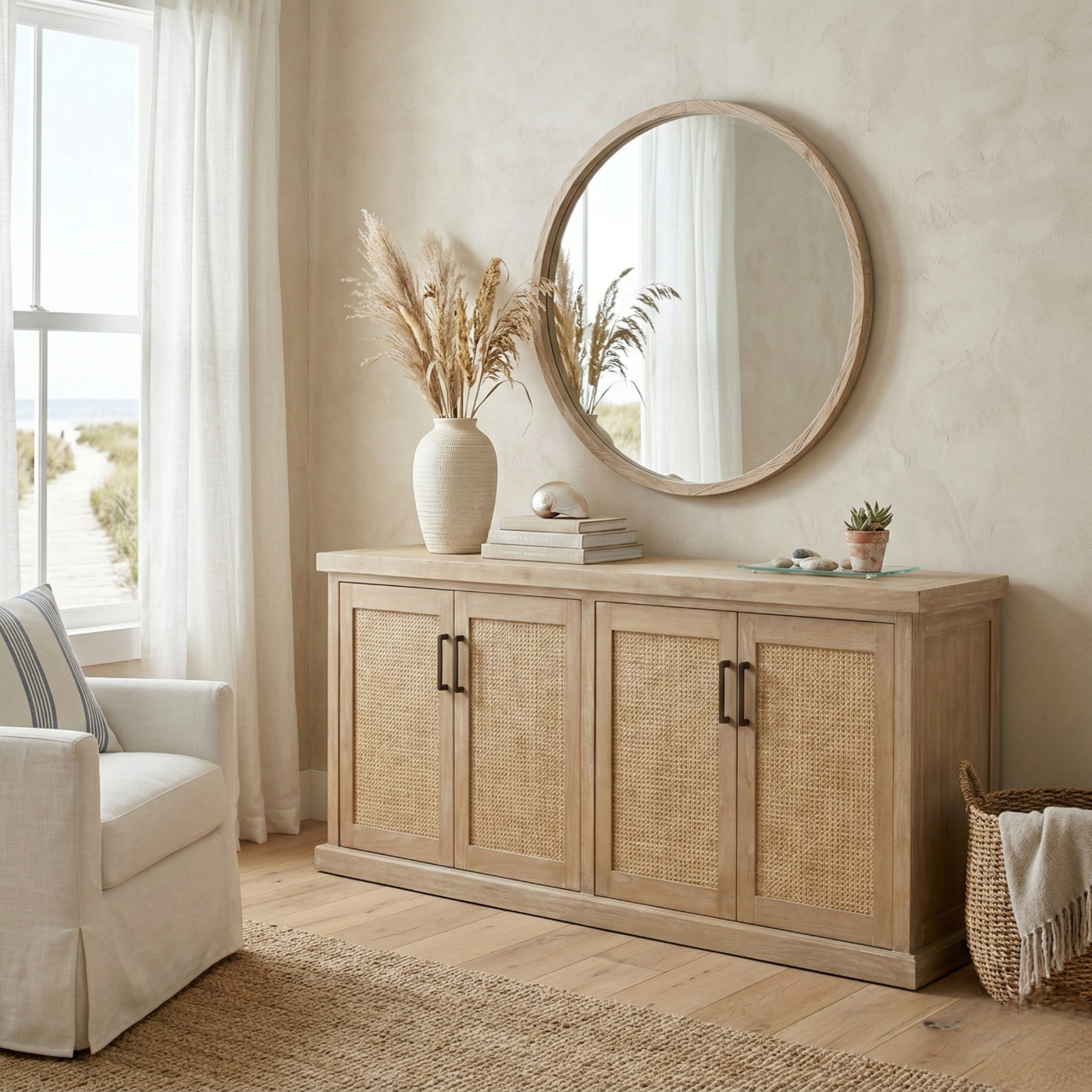 Armoni 4 Doors Buffet/Sideboard - Brushed Sand