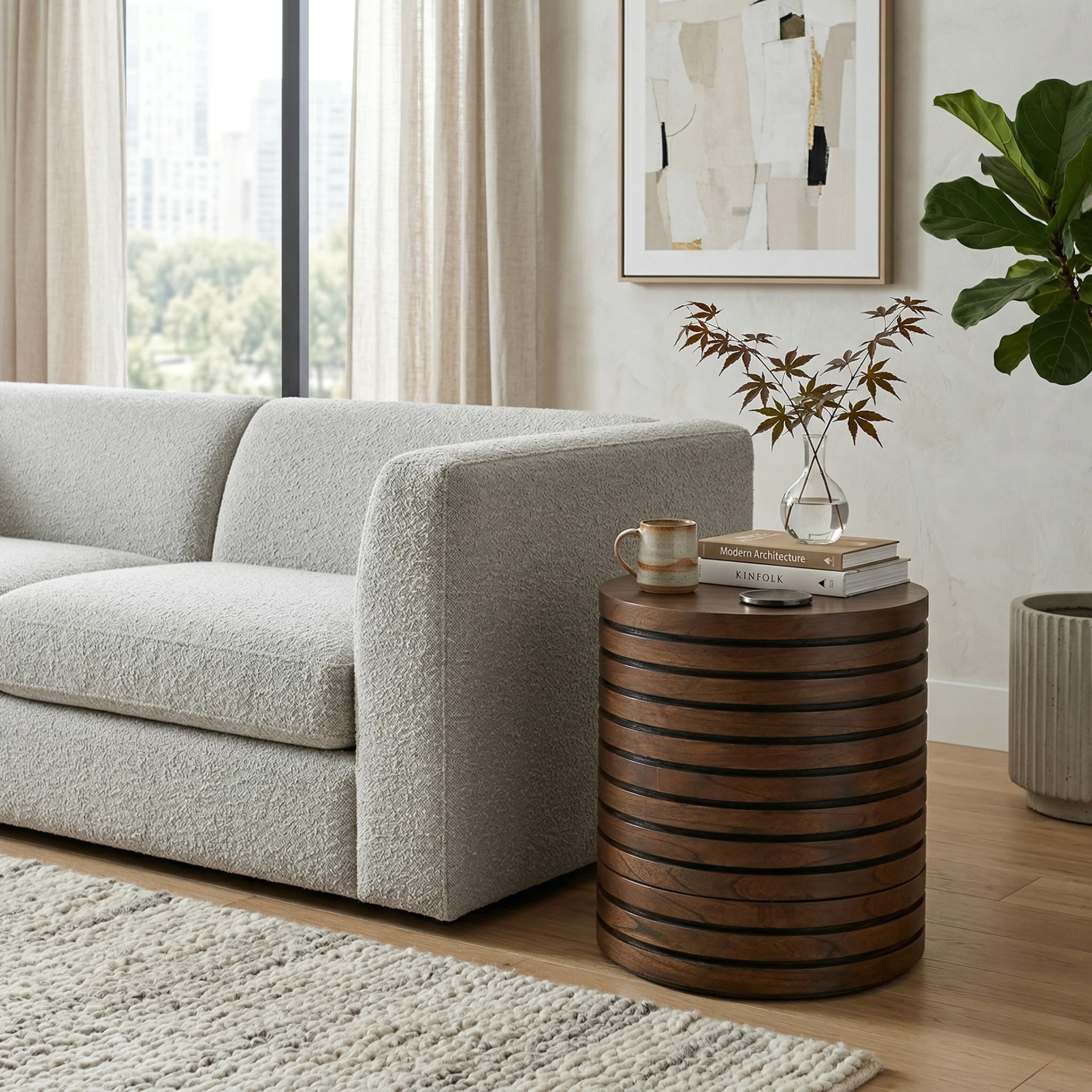 Corvin Side/End Table - Walnut