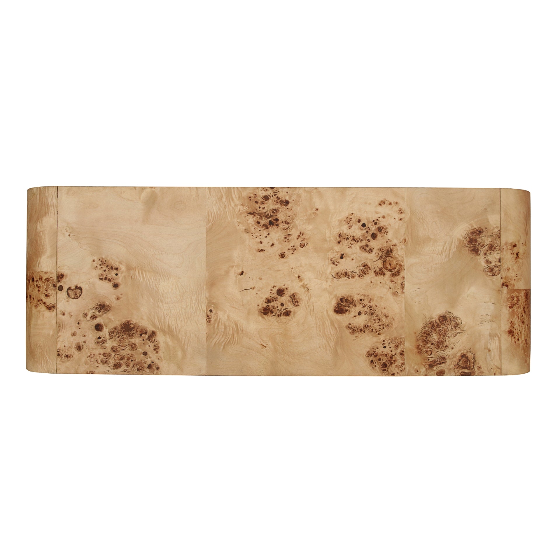 Veyra Burl Wood 2 Drawers Console Table with Shelf - Natural Burl