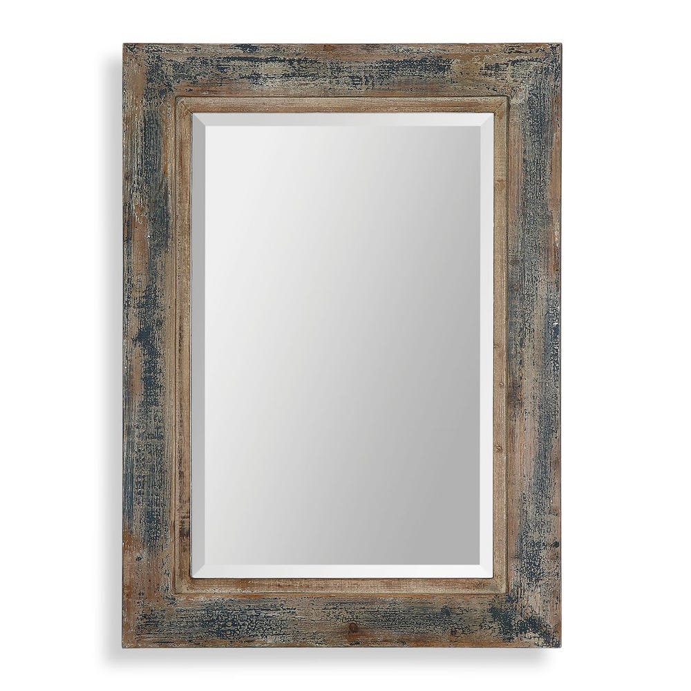 Uttermost Bozeman Distressed Blue Mirror