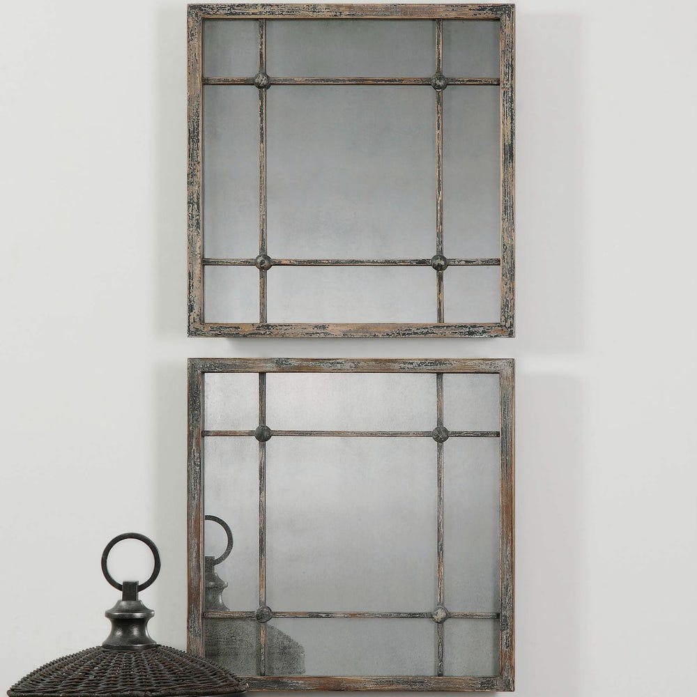 Uttermost Saragano Square Mirrors - Set of 2