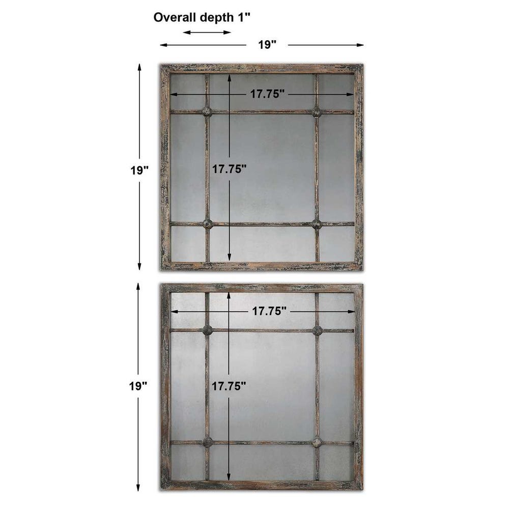 Uttermost Saragano Square Mirrors - Set of 2