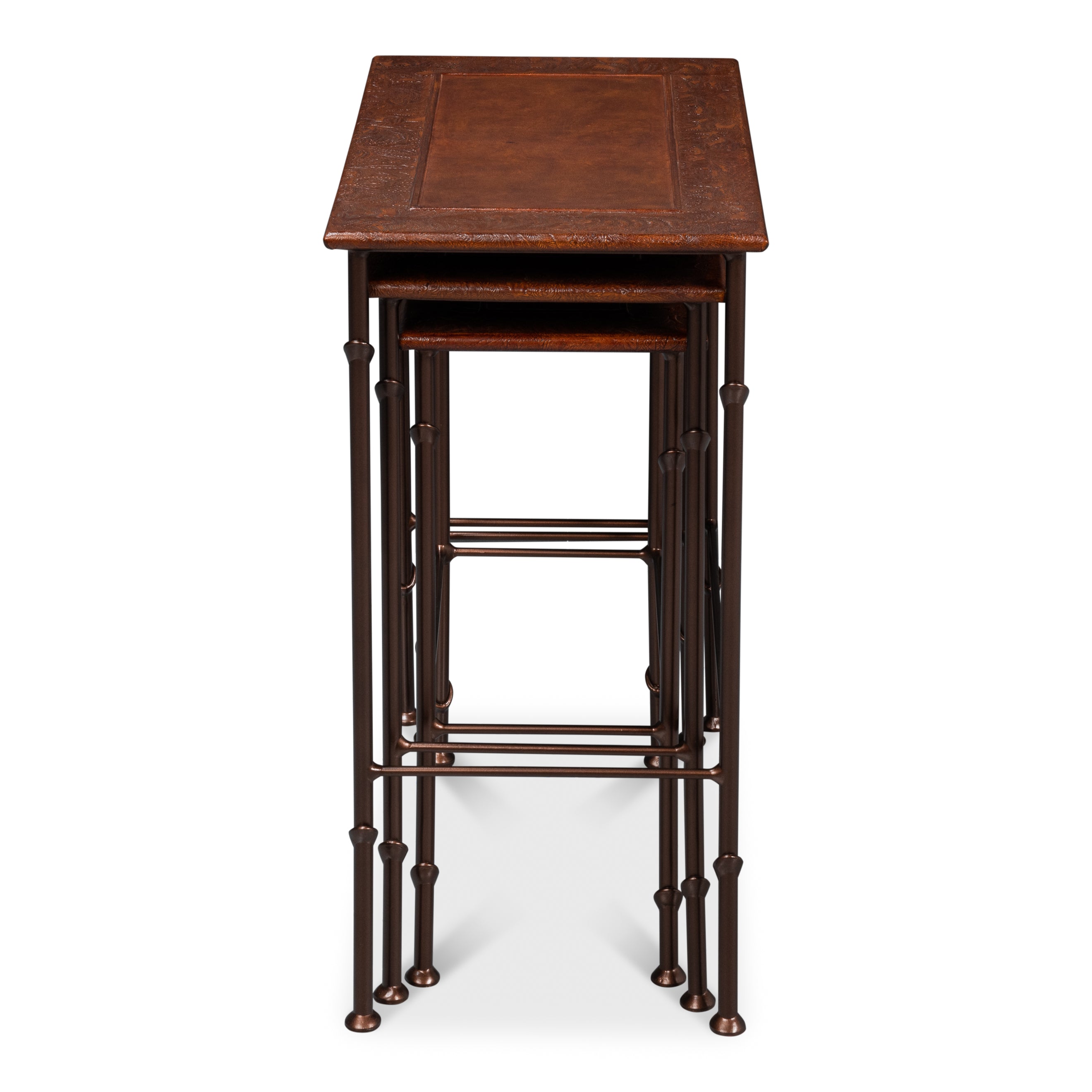 Kew Gardens Leather Nesting Tables
