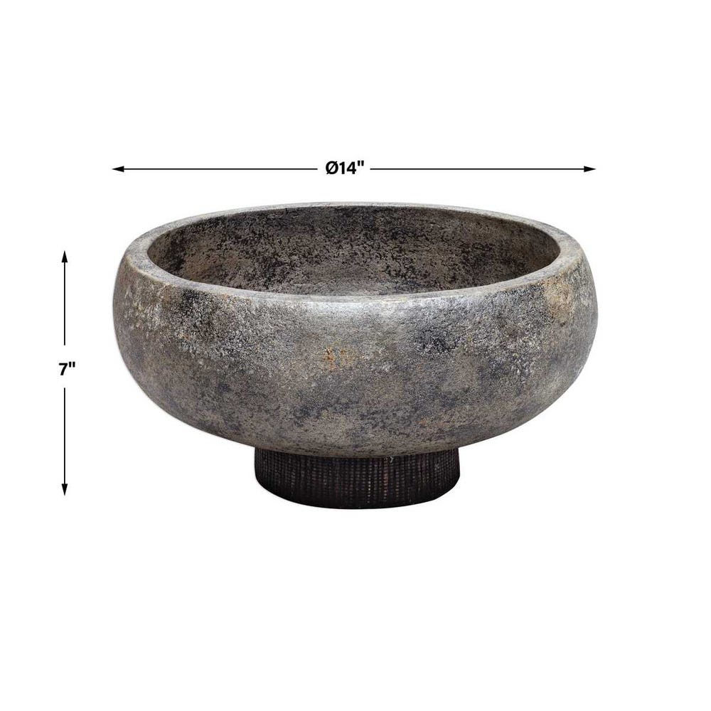 Uttermost Brixton Aged Black Bowl