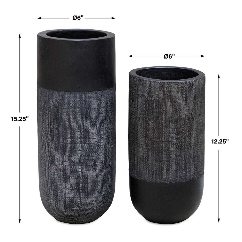 Uttermost Woven Shadow Vases - Set of 2