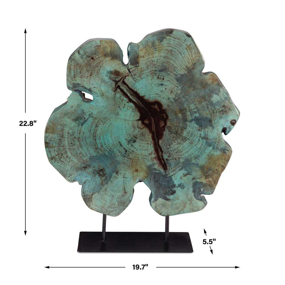 Uttermost Bahati Wood Blue Sculpture