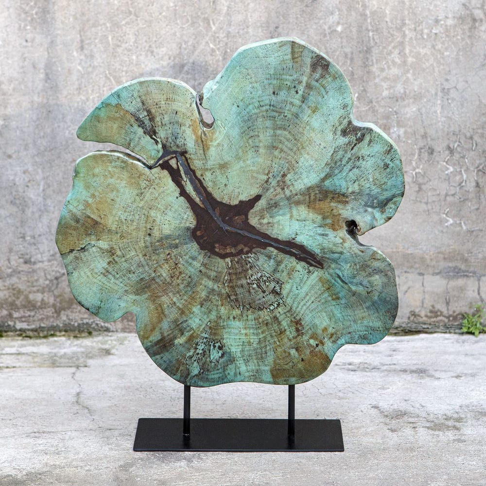 Uttermost Bahati Wood Blue Sculpture