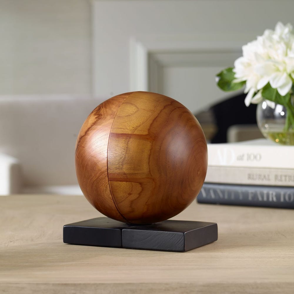 Uttermost Teak and Noir Bookends - Set of 2