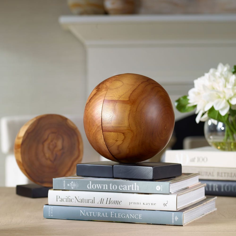 Uttermost Teak and Noir Bookends - Set of 2