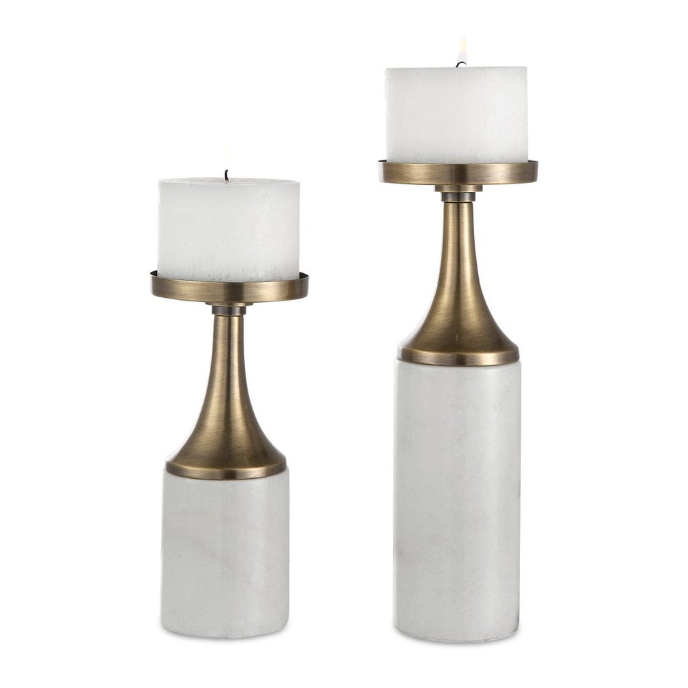 Uttermost Castiel Marble Candleholders - Set of 2