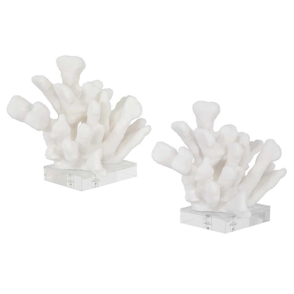 Uttermost Charbel White Bookends - Set of 2