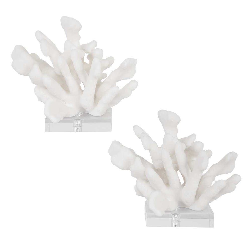 Uttermost Charbel White Bookends - Set of 2