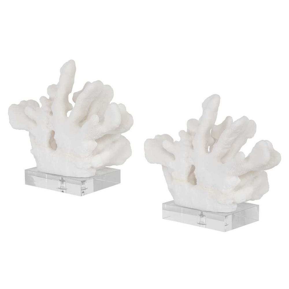 Uttermost Charbel White Bookends - Set of 2