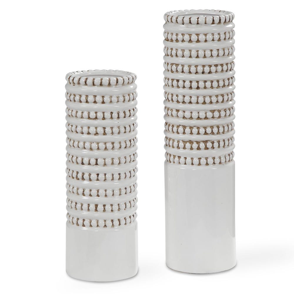 Uttermost Angelou White Vases - Set of 2