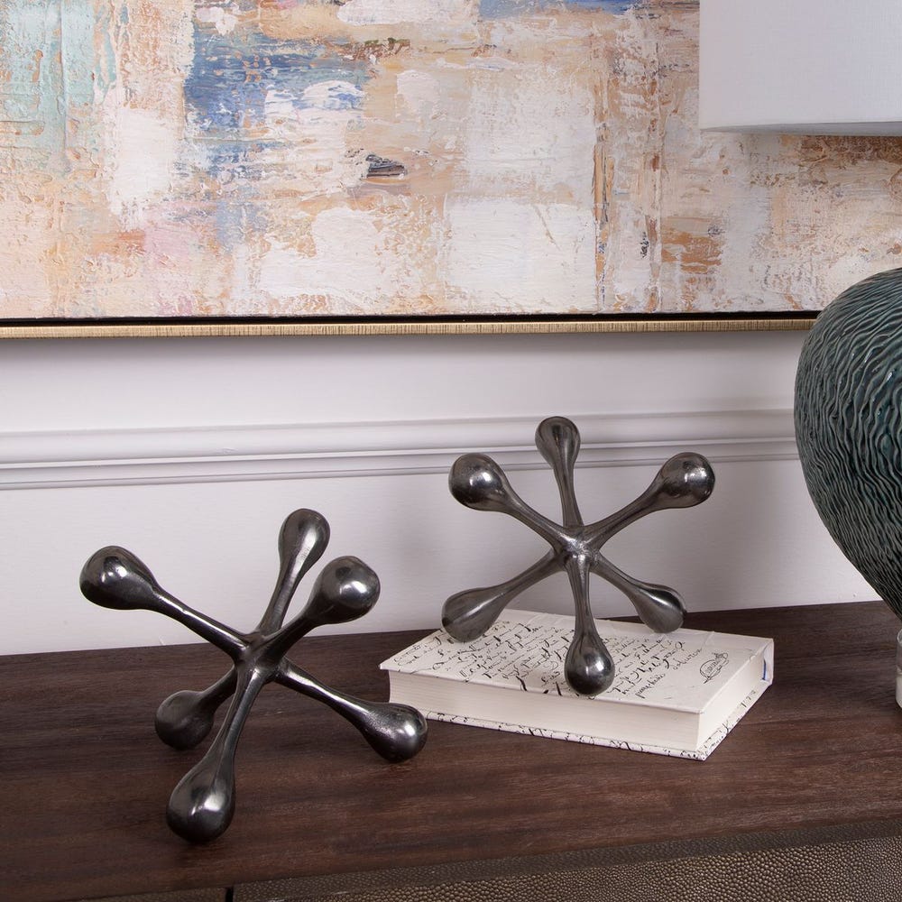 Uttermost Harlan Nickel Objects - Set of 2