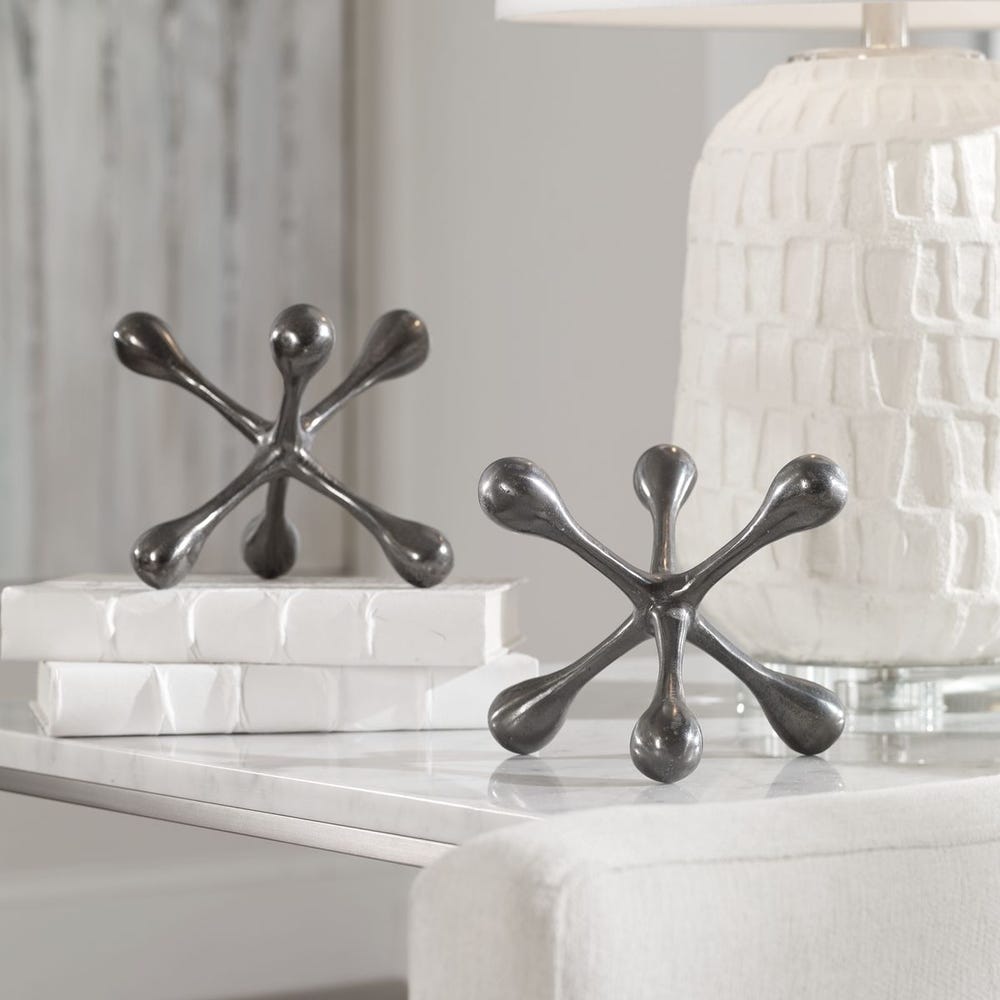 Uttermost Harlan Nickel Objects - Set of 2