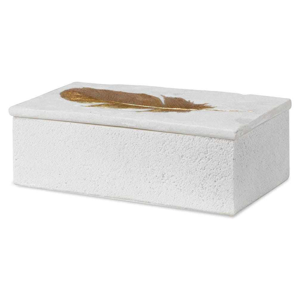 Uttermost Nephele White Stone Box