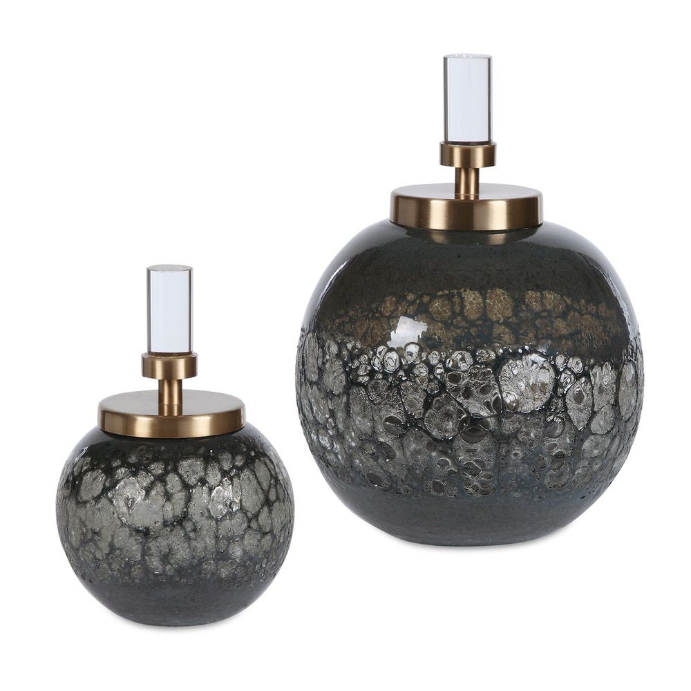 Uttermost Cessair Art Glass Bottles - Set of 2
