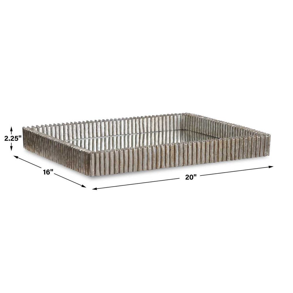Uttermost Talmage Silver Mirrored Tray