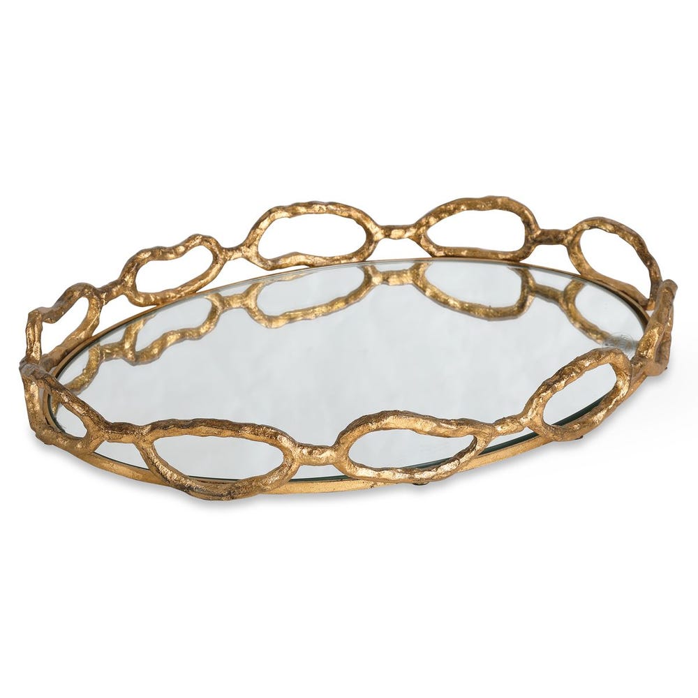 Uttermost Cable Chain Mirrored Tray