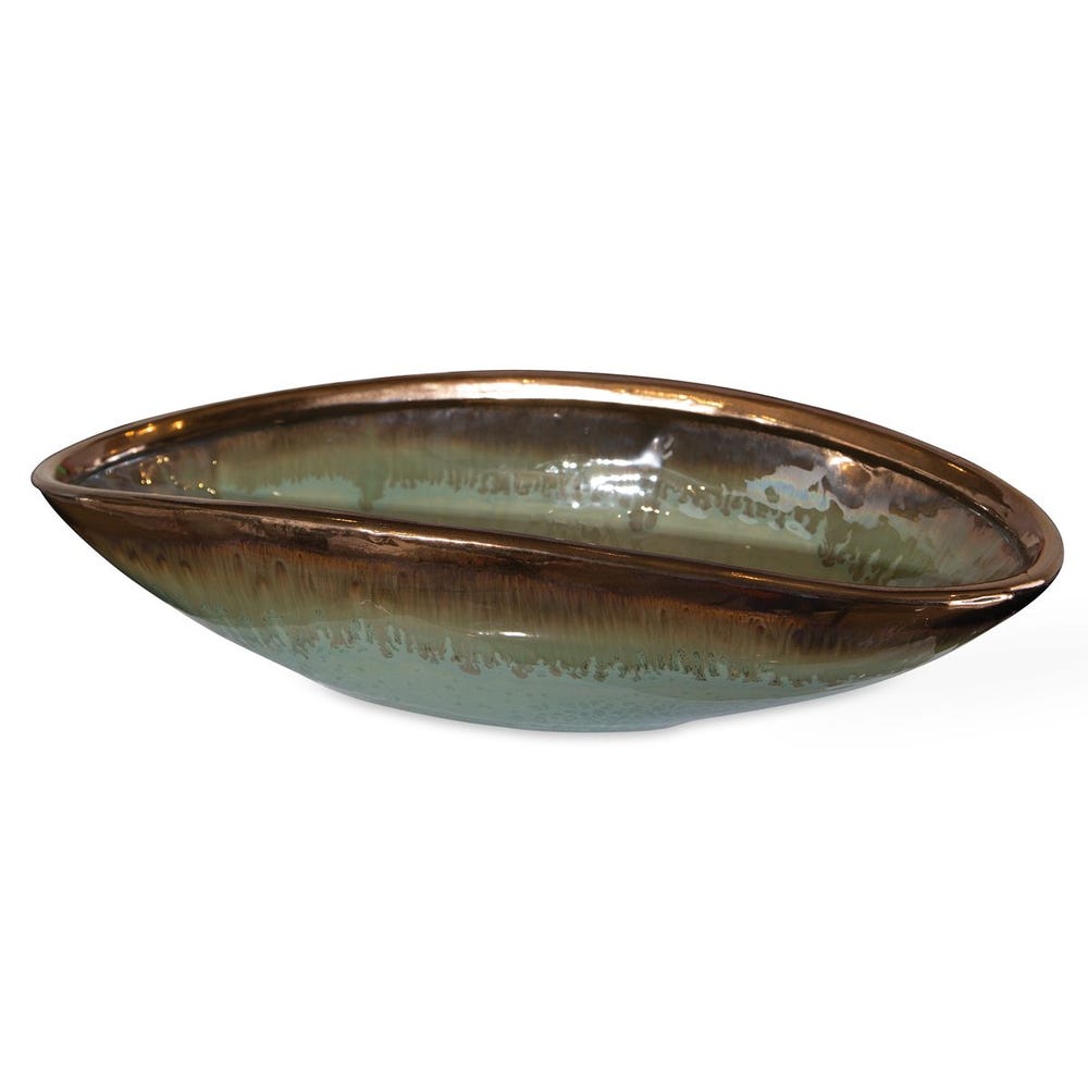 Uttermost Iroquois Green Glaze Bowl