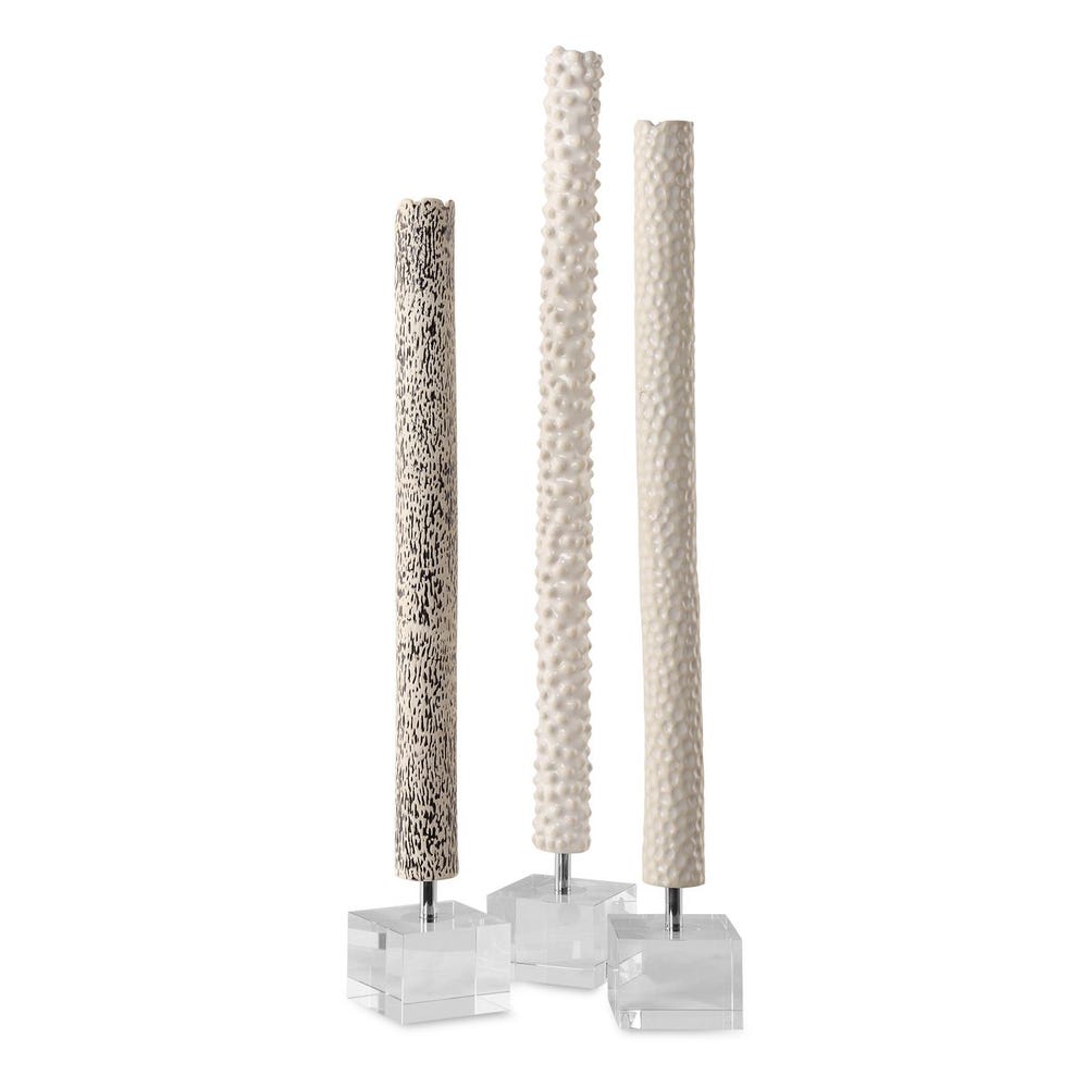 Uttermost Makira Cylindrical Sculptures - Set of 3